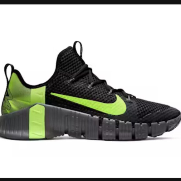 NIKE FREE METCON 3 RW BLACK/ELECTRIC GREEN-DARK GREY, WOMENS SIZE 8 - Picture 2 of 7